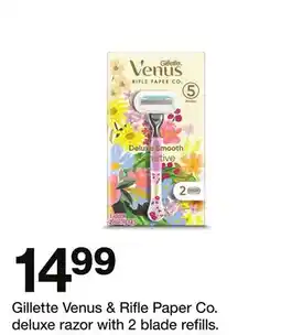Target Gillette Venus & Rifle Paper Co. deluxe razor with 2 blade refills offer