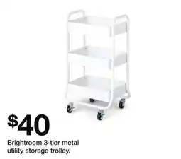 Target Brightroom 3-tier metal utility storage trolley offer