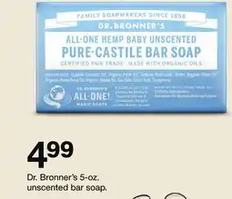 Target Dr. Bronner's 5-oz. unscented bar soap offer