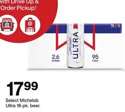 Target Select Michelob Ultra 18—pk. beer offer