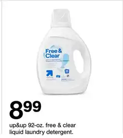 Target up&up 92-oz. free & clear liquid laundry detergent offer