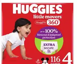 Target Huggies Little Movers HuggFit 360º 116-ct. diapers offer