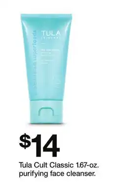 Target Tula Cult Classic 1.67-oz. purifying face cleanser offer