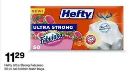 Target Hefty Ultra Strong Fabuloso 50-ct. tall kitchen trash bags offer