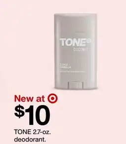 Target TONE 2.7-oz. deodorant offer