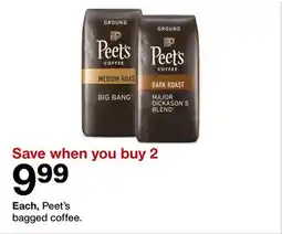 Target Peet's bagged coffee offer