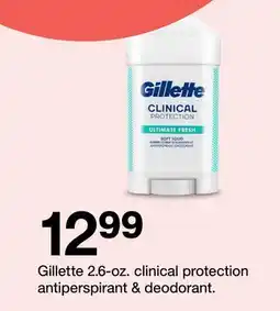 Target Gillette 2.6-oz. clinical protection antiperspirant & deodorant offer