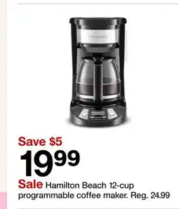Target Hamilton Beach 12-cup programmable coffee maker offer