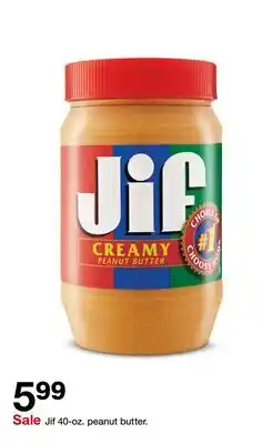 Target Jif 40 - oz. peanut butter offer