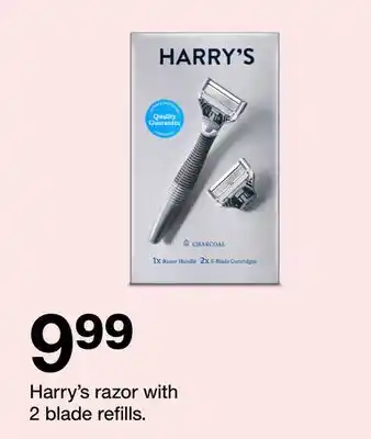 Target Harry's razor with 2 blade refills offer