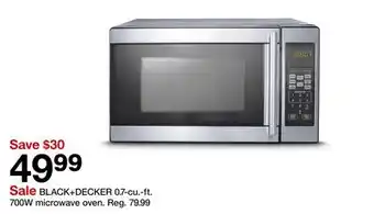 Target BLACK + DECKER 0.7-cu.-ft. 700W microwave oven offer