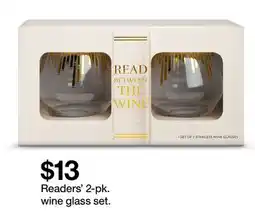 Target Readers' 2-pk. wine glass set offer