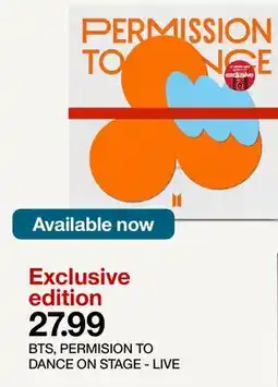Target BTS, Permision to Dance on Stage - Live offer