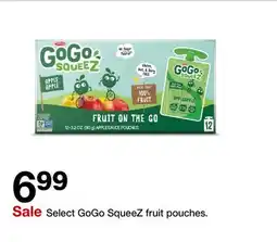 Target Select GoGo SqueeZ fruit pouches offer
