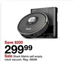 Target Shark Matrix self empty robot vacuum offer
