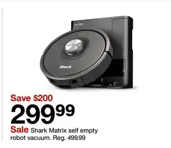 Target Shark Matrix self empty robot vacuum offer
