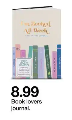 Target Book lovers journal offer