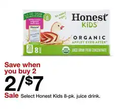 Target Select Honest Kids 8-pk. juice drink offer