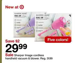 Target Sharper Image cordless handheld vacuum & blower offer