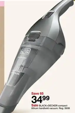 Target BLACK+DECKER compact lithium handheld vacuum offer