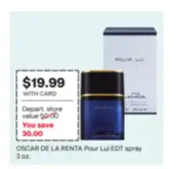 CVS OSCAR DE LA RENTA Pour Lui EDT spray 3 oz offer