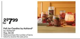 Michaels Fall Jar Candles by Ashland offer