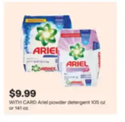 CVS Ariel powder detergent 105 oz or 141 oz offer