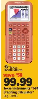 Meijer Texas Instruments TI-84 Graphing Calculator offer