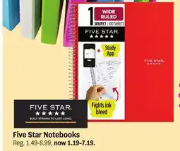 Meijer Five Star Notebooks offer