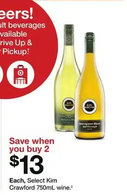 Target Select Kim Crawford 750mL wine.‡ offer