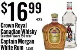Jons International Crown Royal Canadian Whisky or Captain Morgan White Rum offer