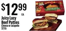Jons International Juicy Lucy Beef Patties Cheese or Jalapeño offer