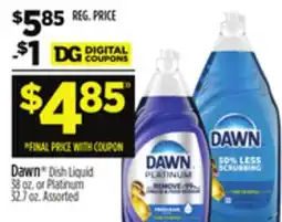 Dollar General Dawn Dish Liquid or Platinum offer