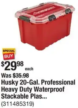 The Home Depot Husky 20-Gal. Professional Heavy Duty Waterproof offer
