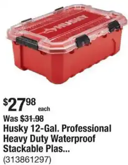 The Home Depot Husky 12-Gal. Professional Heavy Duty Waterproof offer