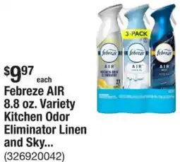 The Home Depot Febreze AIR 8.8 oz. Variety Kitchen Odor Eliminator Linen and Sky offer
