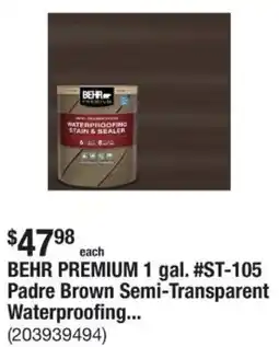 The Home Depot Behr premium offer