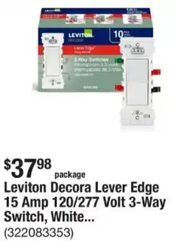 The Home Depot Leviton Decora Lever Edge offer