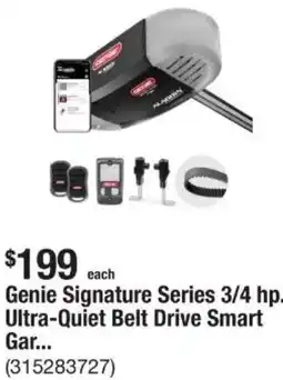 The Home Depot Genie Signature Series 3/4 hp offer