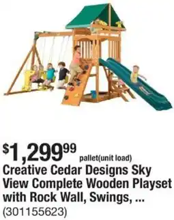 The Home Depot Creative Cedar Designs Sky View Complete Wooden Playset offer