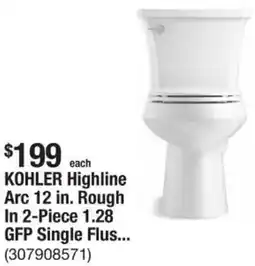 The Home Depot KOHLER Highline Arc 12 in. Rough In 2-Piece 1.28 GFP Single offer