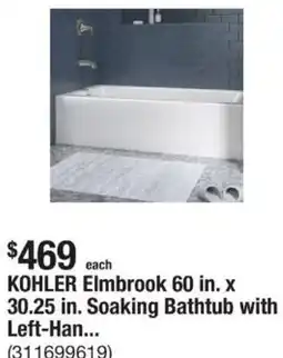 The Home Depot Kohler elmbrook offer