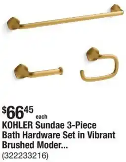 The Home Depot KOHLER Sundae 3-Piece Bath Hardware Set offer