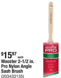 The Home Depot Wooster 2-1/2 in. Pro Nylon Angle Sash Brush offer