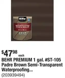 The Home Depot BEHR PREMIUM 1 gal. offer