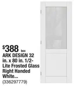 The Home Depot Ark design Lite Frosted Glass Right Handed White offer