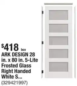 The Home Depot Ark design Frosted Glass Right Handed White offer