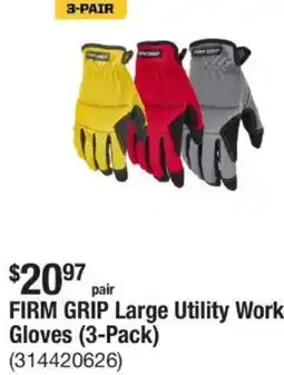 The Home Depot FIRM GRIP Large Utility Work Gloves offer
