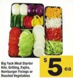 Albertsons Big Pack Meal Starter Kits Grilling, Fajita, Hamburger Fixing or Roasted Vegetables offer