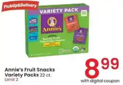 Albertsons Annie's Fruit Snacks offer